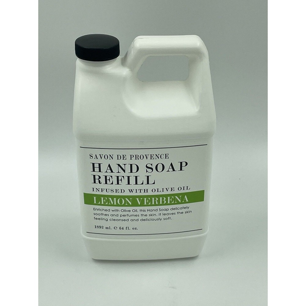 HOME & BODY SAVON DE PROVENCE HAND SOAP REFILL LEMON VERBENA OLIVE OIL 64oz - Picture 7 of 11